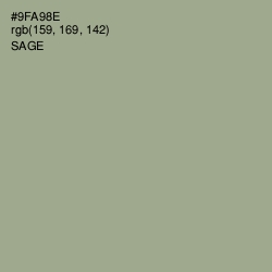 #9FA98E - Sage Color Image