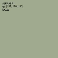 #9FAA8F - Sage Color Image
