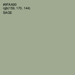 #9FAA90 - Sage Color Image