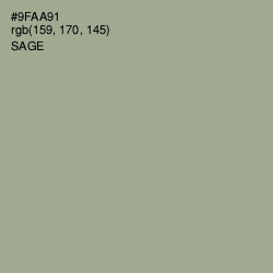 #9FAA91 - Sage Color Image