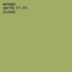 #9FAB61 - Olivine Color Image