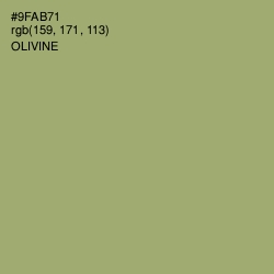 #9FAB71 - Olivine Color Image