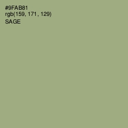 #9FAB81 - Sage Color Image