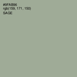 #9FAB96 - Sage Color Image