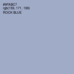 #9FABC7 - Rock Blue Color Image