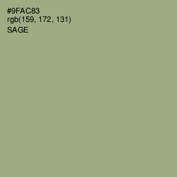 #9FAC83 - Sage Color Image