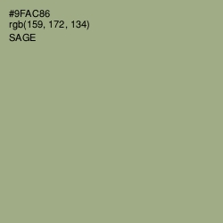 #9FAC86 - Sage Color Image
