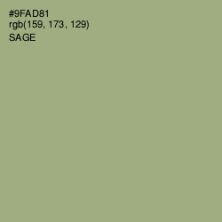 #9FAD81 - Sage Color Image