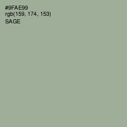 #9FAE99 - Sage Color Image