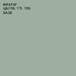 #9FAF9F - Sage Color Image