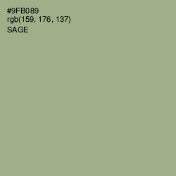 #9FB089 - Sage Color Image