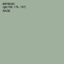 #9FB09D - Sage Color Image