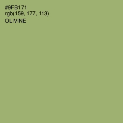 #9FB171 - Olivine Color Image