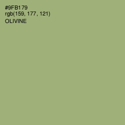 #9FB179 - Olivine Color Image