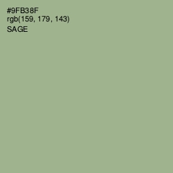 #9FB38F - Sage Color Image