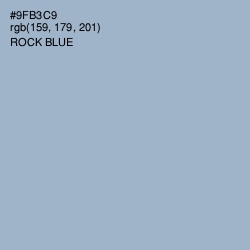 #9FB3C9 - Rock Blue Color Image