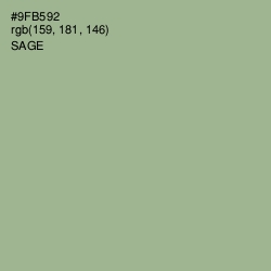 #9FB592 - Sage Color Image