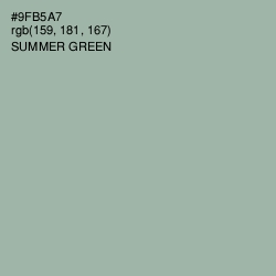 #9FB5A7 - Summer Green Color Image