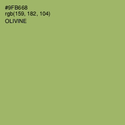 #9FB668 - Olivine Color Image