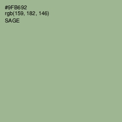 #9FB692 - Sage Color Image