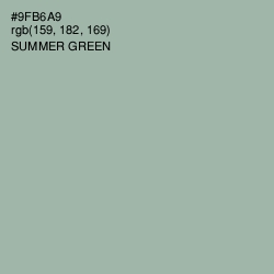 #9FB6A9 - Summer Green Color Image