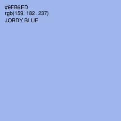 #9FB6ED - Jordy Blue Color Image
