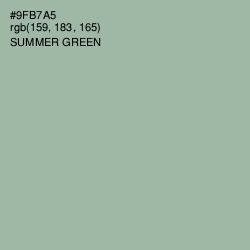 #9FB7A5 - Summer Green Color Image