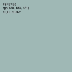 #9FB7B5 - Gull Gray Color Image