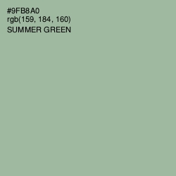 #9FB8A0 - Summer Green Color Image