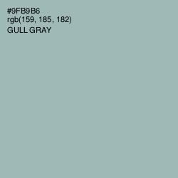 #9FB9B6 - Gull Gray Color Image
