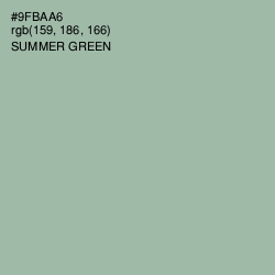 #9FBAA6 - Summer Green Color Image