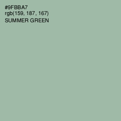 #9FBBA7 - Summer Green Color Image