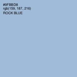 #9FBBD8 - Rock Blue Color Image