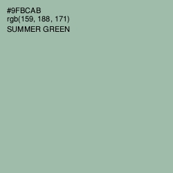 #9FBCAB - Summer Green Color Image