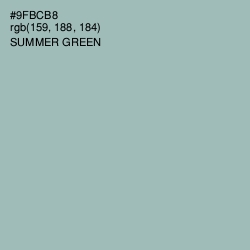 #9FBCB8 - Summer Green Color Image