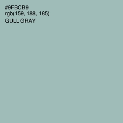 #9FBCB9 - Gull Gray Color Image