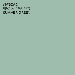 #9FBDAC - Summer Green Color Image