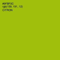 #9FBF0C - Citron Color Image