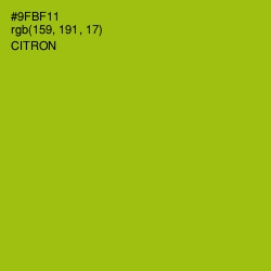 #9FBF11 - Citron Color Image