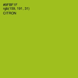 #9FBF1F - Citron Color Image