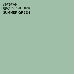#9FBFA9 - Summer Green Color Image