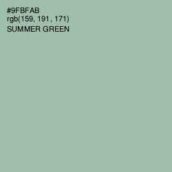 #9FBFAB - Summer Green Color Image