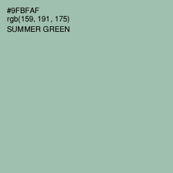 #9FBFAF - Summer Green Color Image