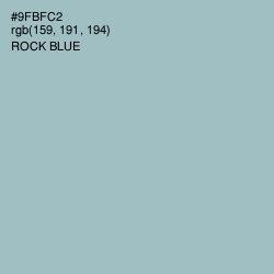 #9FBFC2 - Rock Blue Color Image