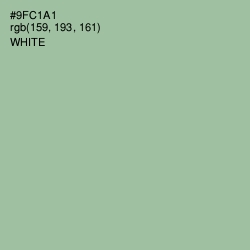 #9FC1A1 - Shadow Green Color Image