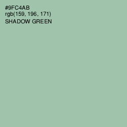 #9FC4AB - Shadow Green Color Image