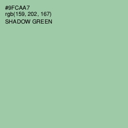 #9FCAA7 - Shadow Green Color Image