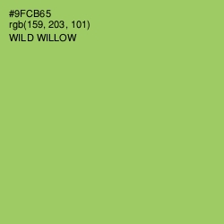 #9FCB65 - Wild Willow Color Image