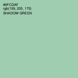 #9FCDAF - Shadow Green Color Image