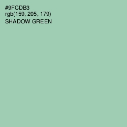 #9FCDB3 - Shadow Green Color Image